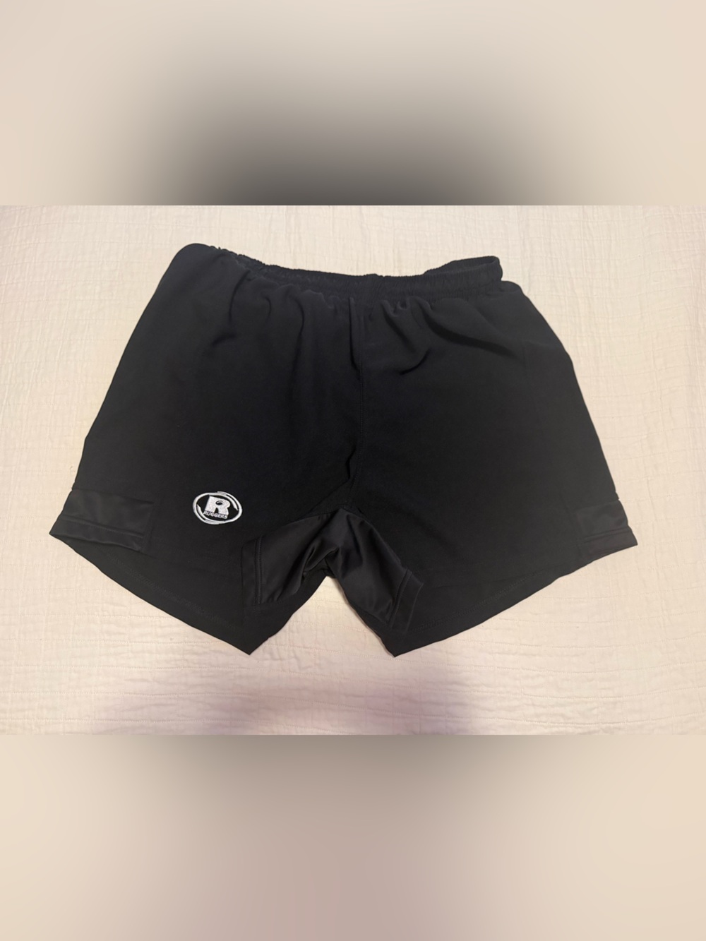 Ruggers Black Auckland Rugby Shorts Performance Athletic Size XL